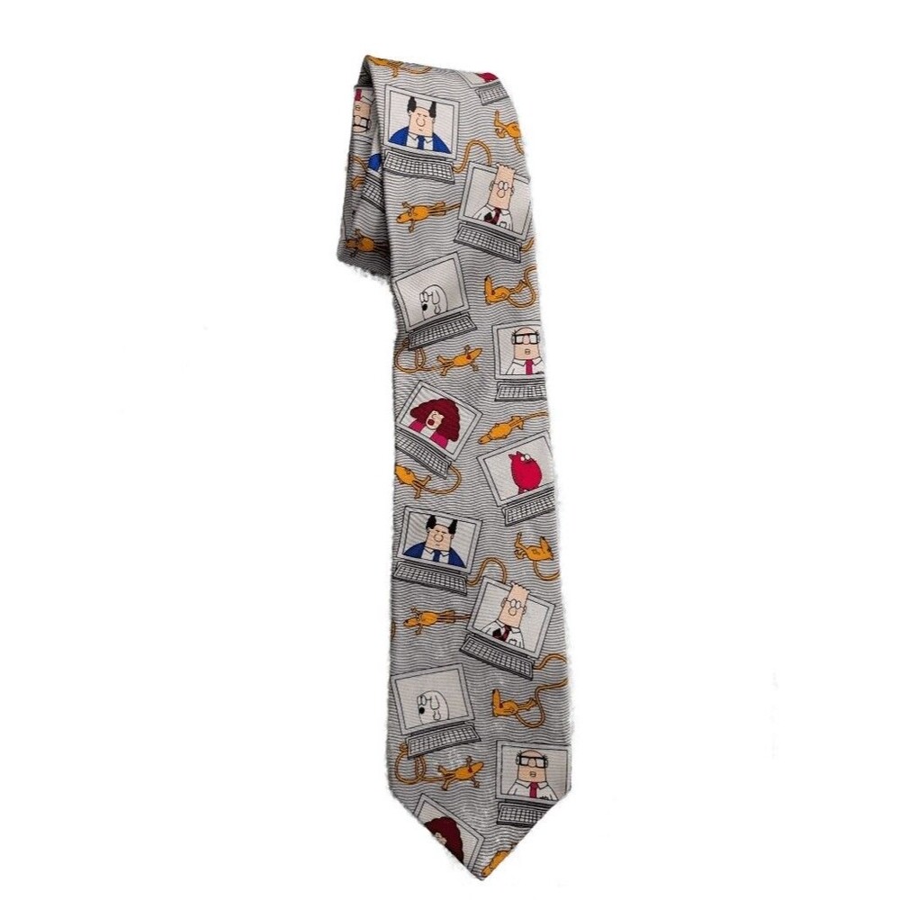 Dilbert Ratbert Computer Mouse 100% Silk Novelty Necktie United Feature